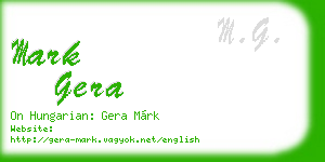 mark gera business card