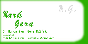 mark gera business card